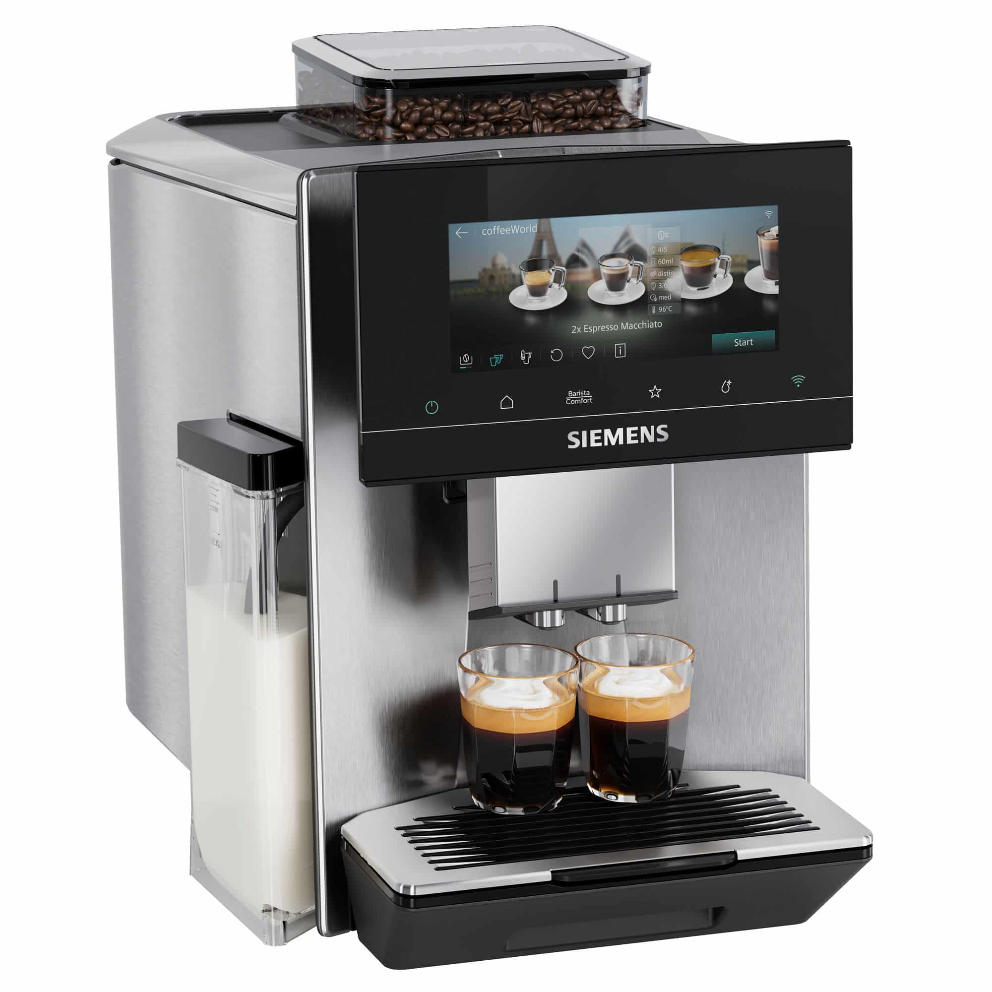 Siemens EQ900 iAroma TQ923E43 fuldautomatisk espressomaskine, inox