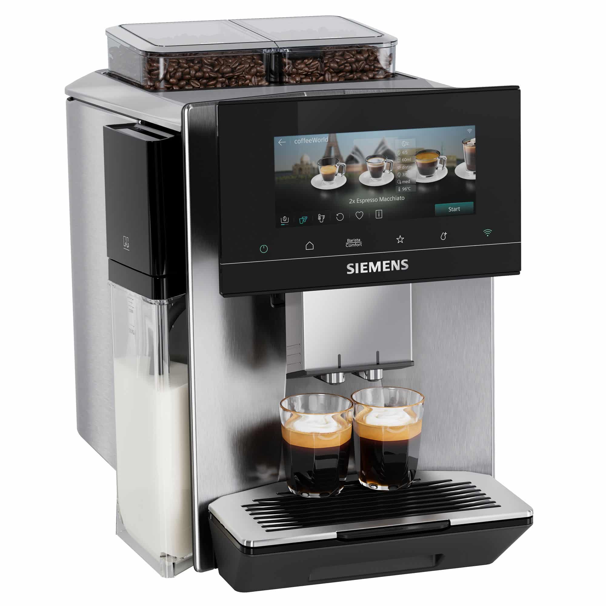 Siemens EQ900 plus iAroma TQ927EZ3 - fuldautomatisk espressomaskine i rustfrit stål